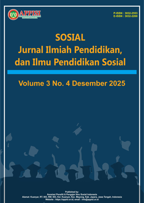 					View Vol. 3 No. 4 (2025): SOSIAL: Jurnal Ilmiah Pendidikan IPS
				